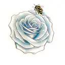 honey bee 37 Rose for men  tattoo design idea