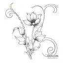 opium type tattoo design idea