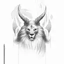 Job from Bible with storm and lighting around tattoo design idea