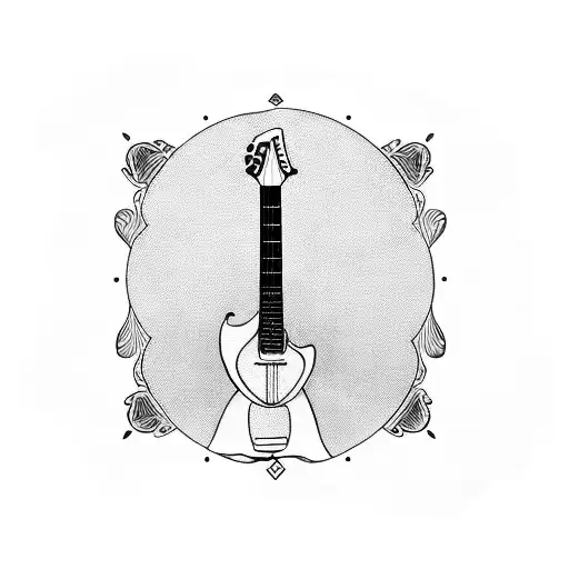 Guitar tattoo design idea