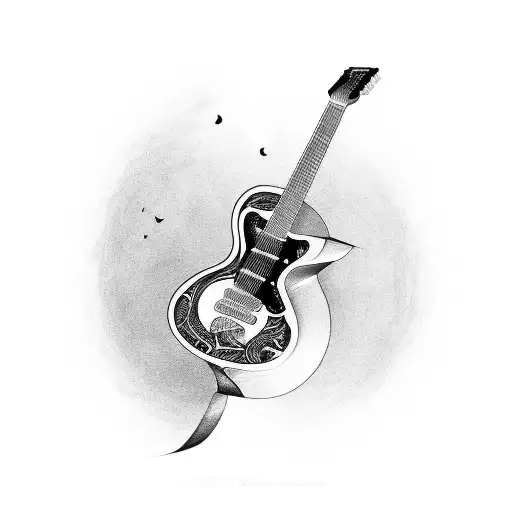 Guitar tattoo design idea