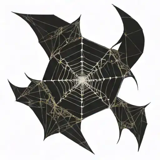 spider, feeling, moon, dark aura, magic, sharp edges tattoo design idea