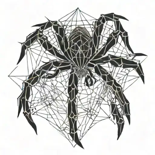 spider, feeling, painful, dark. sharp edges tattoo design idea