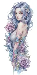 Anime kaleidescope tattoo design idea