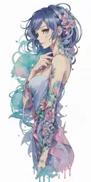 Anime kaleidescope tattoo design idea