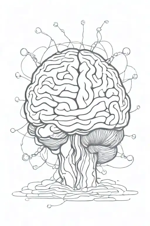 adhd brain tattoo design idea