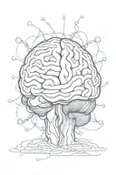 adhd brain tattoo design idea