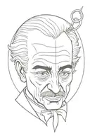 Godfather puppet master with strings tattoo design idea