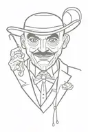 Godfather puppet master with strings tattoo design idea