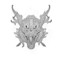 Diamond crocodile leather tattoo design idea