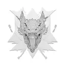 Diamond crocodile leather tattoo design idea