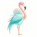A nurse (RN) holding a flamingo with chill pepper tattoos tattoo design idea