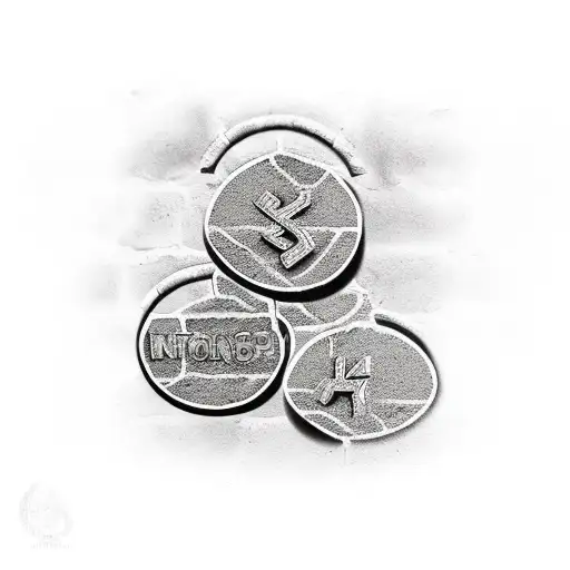 brick wall with money tattoo design idea