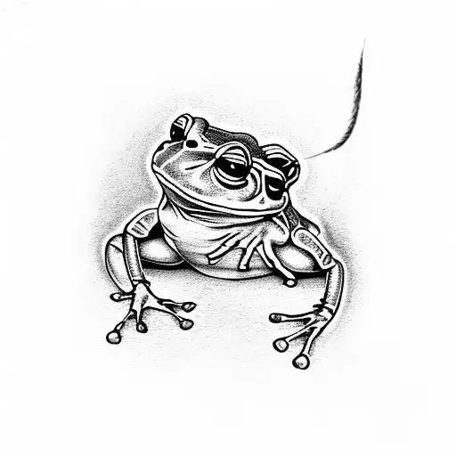 bullfrog tattoo design idea