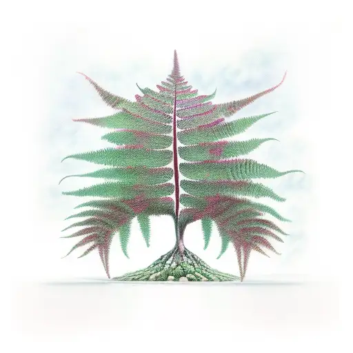 Fern Tree tattoo design idea