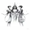 three sisters  tattoo design idea