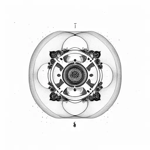 Yin and Yang hour glass question mark long 5% pareto principle tattoo design idea