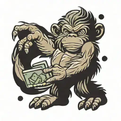 baby bigfoot tattoo design idea