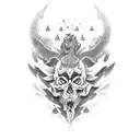 gerrero con espadas  tattoo design idea