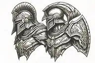 Spartan tattoo design idea