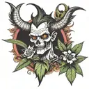 The antithesis of stimulants: Marijuana. The devil is a narcissist. tattoo design idea