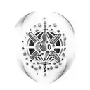 A coffee bean morphing into a handball tattoo design idea