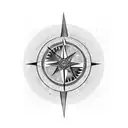 phoenix, compass, clock, roots tattoo design idea