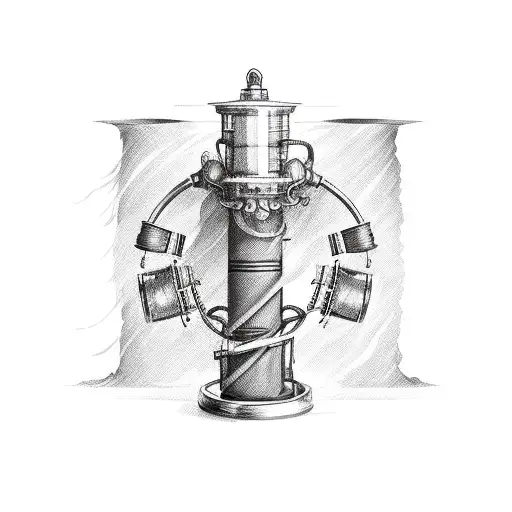 Music and Fire department and medicin combined, forarm tattoo design idea