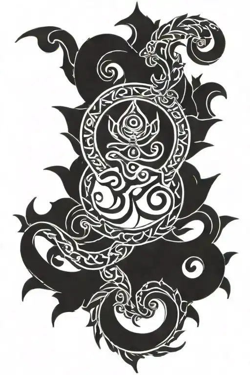 aum trishul Om tattoo design idea