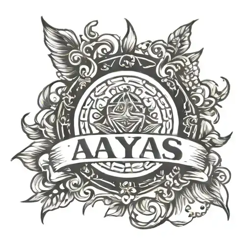 text "ayas: tattoo design idea
