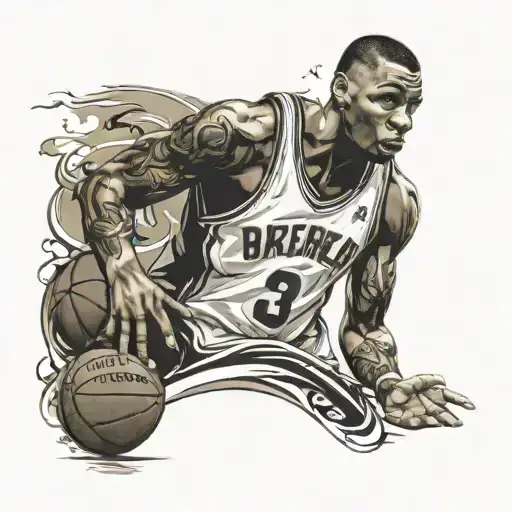 basketball jersey retired tattoo design idea