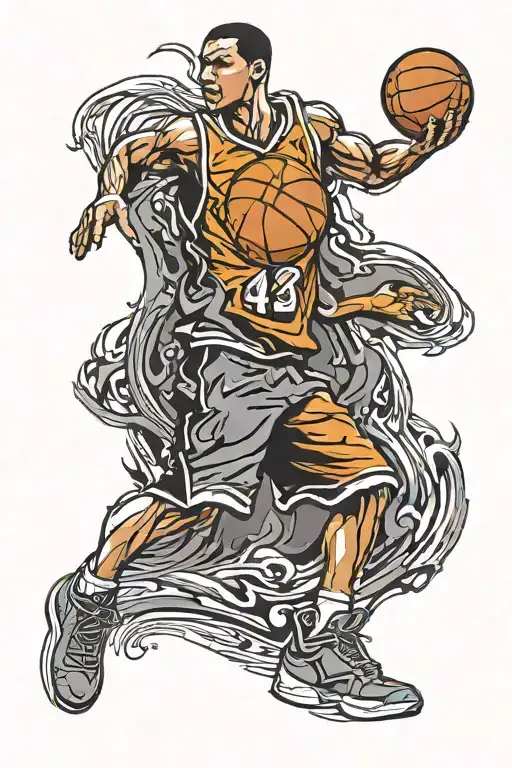 basketball jersey tattoo design idea