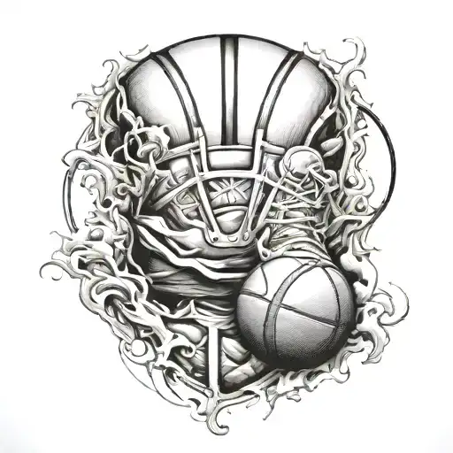 basketball jersey retired tattoo design idea