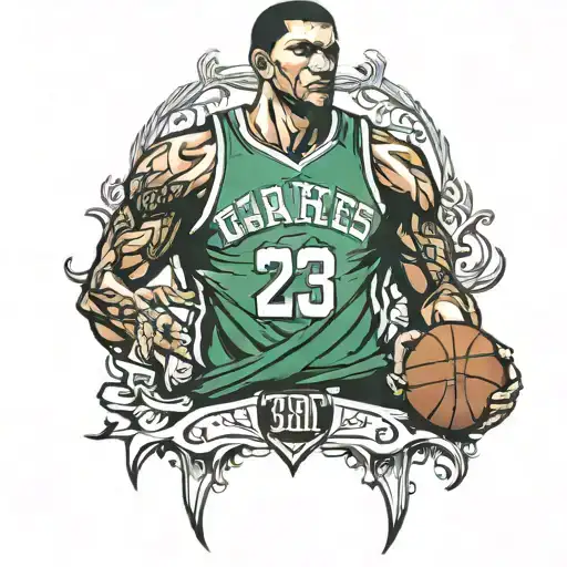 basketball jersey on rib cage tattoo design idea