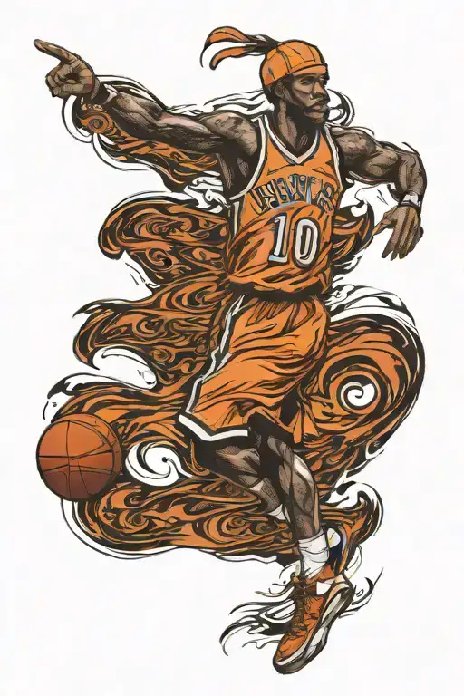 basketball jersey, number 10 tattoo design idea