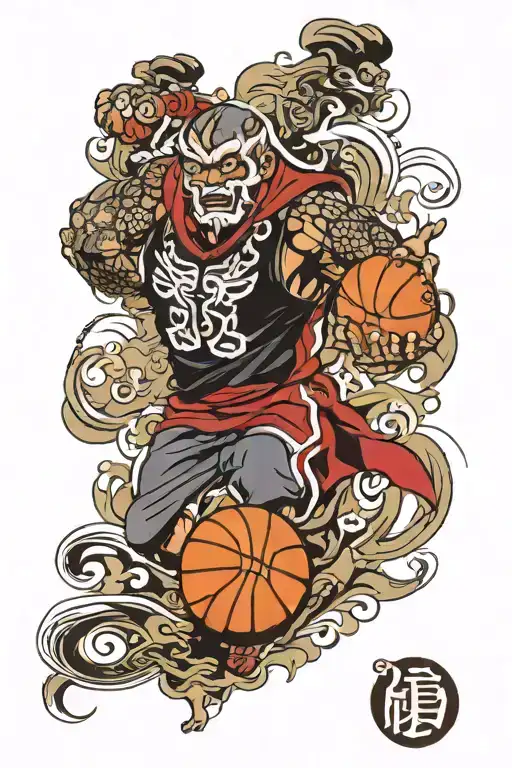 retired basketball jersey tattoo design idea