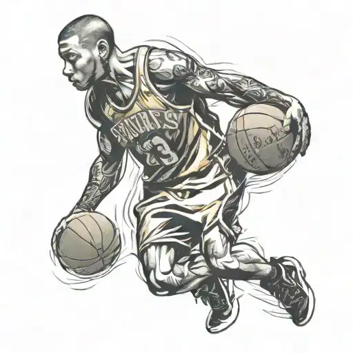 basketball jersey retired tattoo design idea