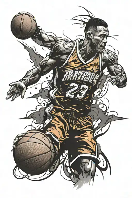 basketball jersey tattoo design idea