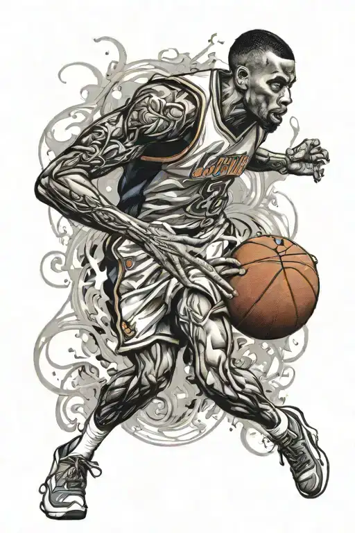 basketball jersey paying homage tattoo design idea