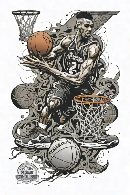 basketball jersey paying homage tattoo design idea