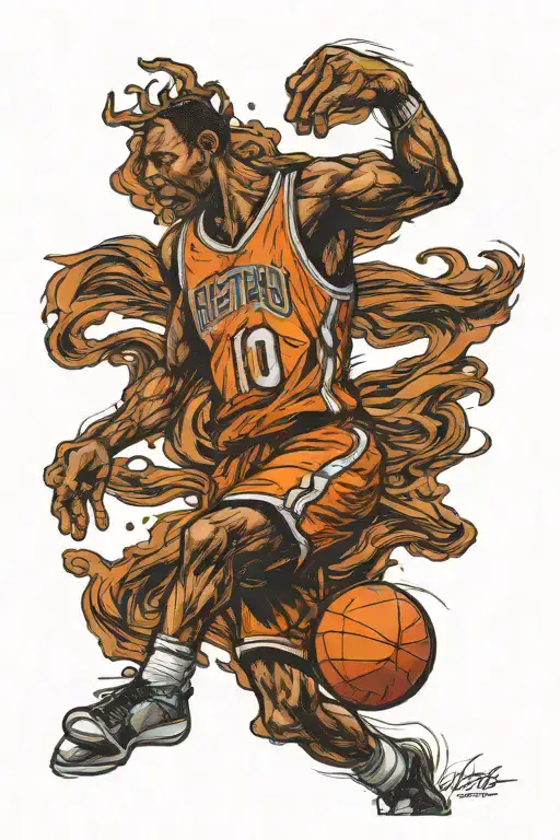 retired  basketball jersey, number 10 tattoo design idea