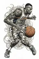 basketball jersey paying homage tattoo design idea