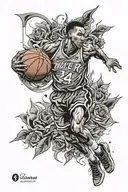 basketball jersey paying homage tattoo design idea