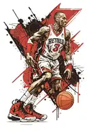retired basketball jersey tattoo design idea