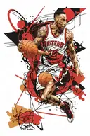 retired basketball jersey tattoo design idea