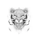 Panther tattoo design idea