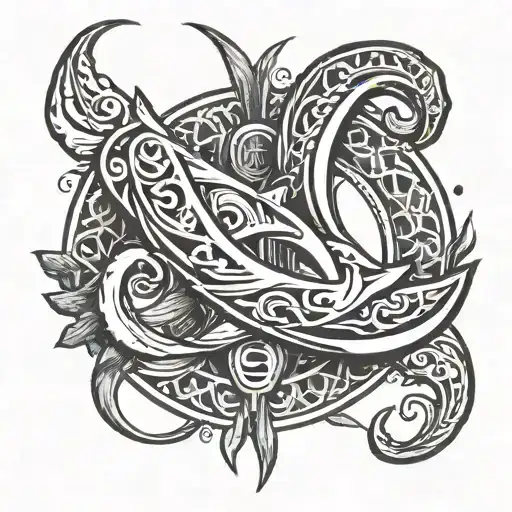 karambit and ninja tattoo design idea