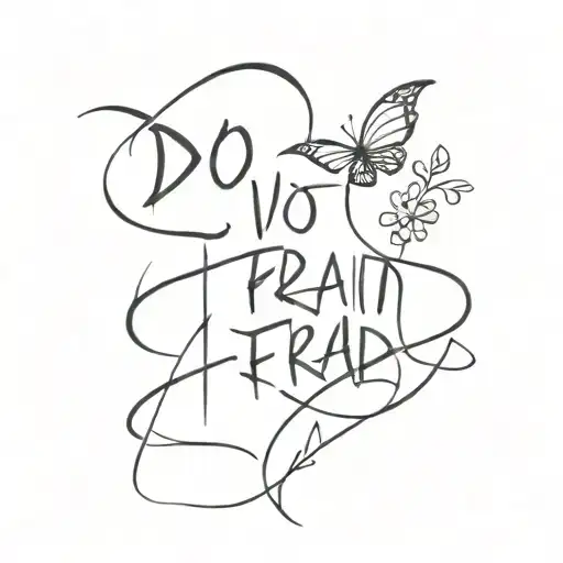 DO not be afraid tattoo design idea