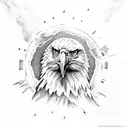 Bald Eagle clutching planet earth in its talons tattoo design idea