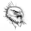 Bald Eagle clutching planet earth in its talons tattoo design idea